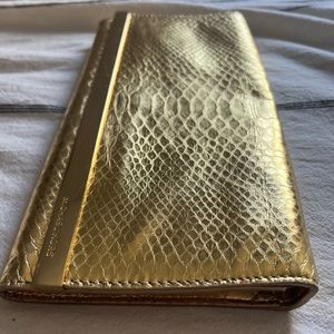 Michael Kors Gold leather clutch
